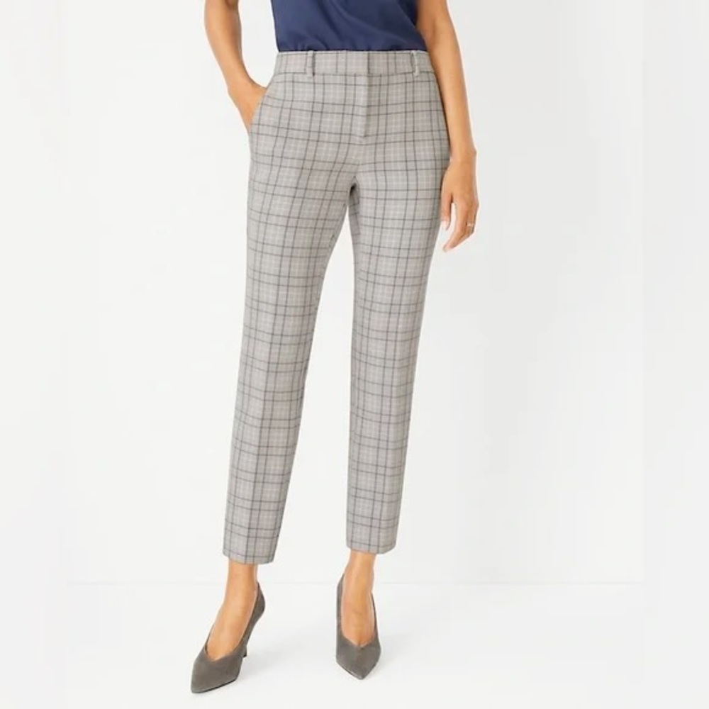 Ann Taylor The Everyday Ankle Pant in Plaid - Curvy Fit